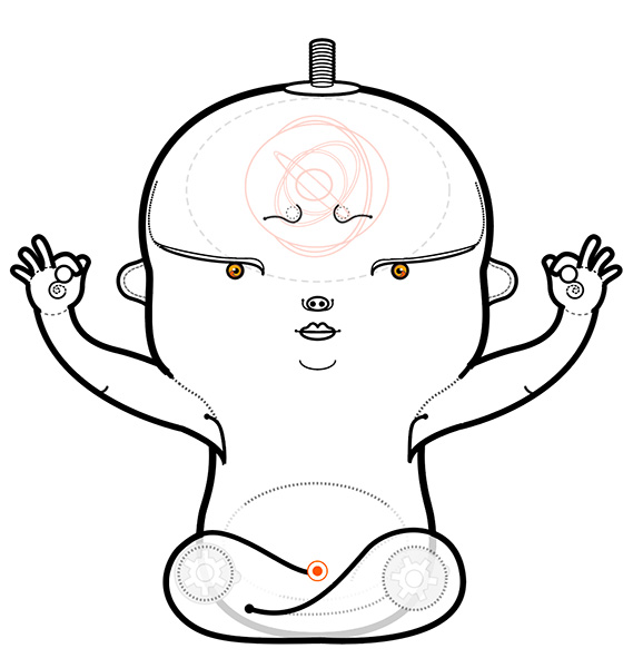 Feric character with raised hands